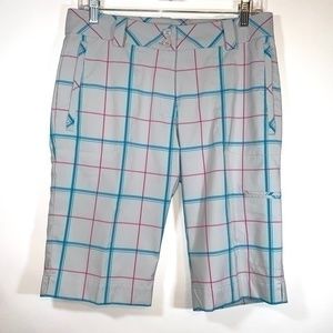 Maggie Lane Golf Shorts Sz 6 Gray Plaid